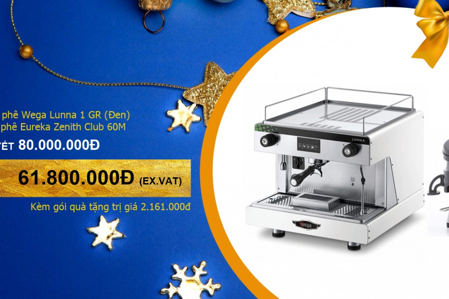 KHUYẾN MÃI | Combo máy pha cà phê espresso cho quán và máy xay