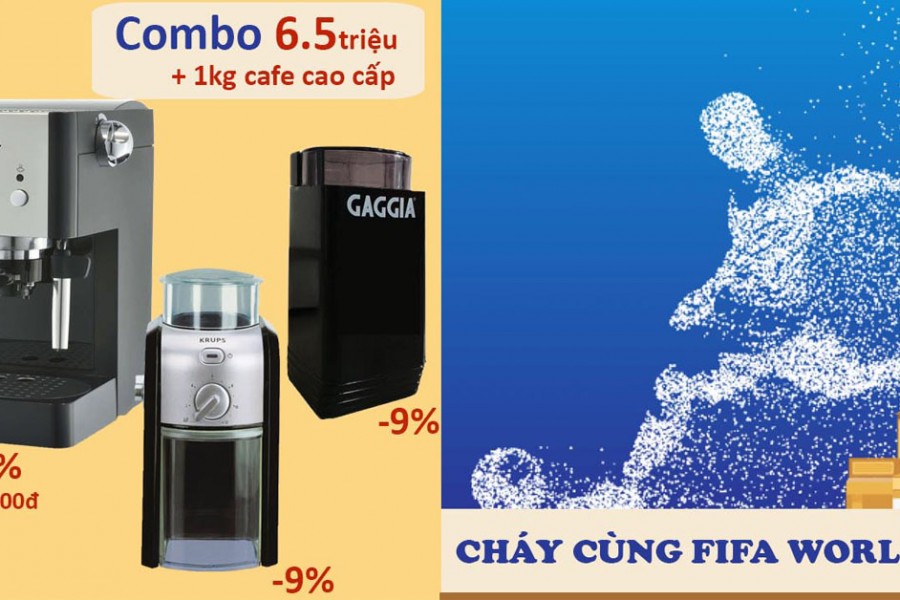 Cháy cùng World Cup 2018 - Giảm giá máy pha cà phê espresso mini