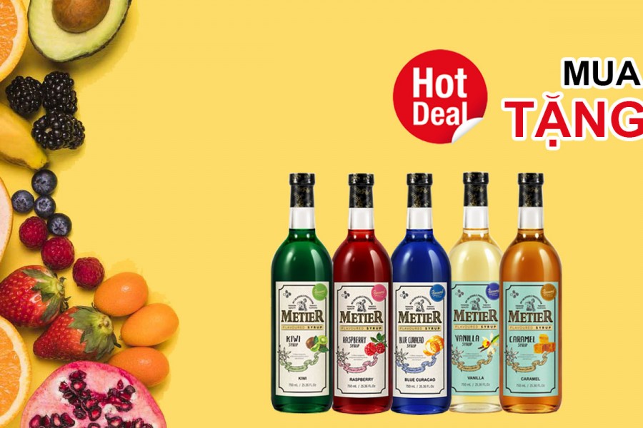 [Nguyên liệu pha chế] Khuyến mãi syrup Metier cao cấp - Mua 1 Được 2