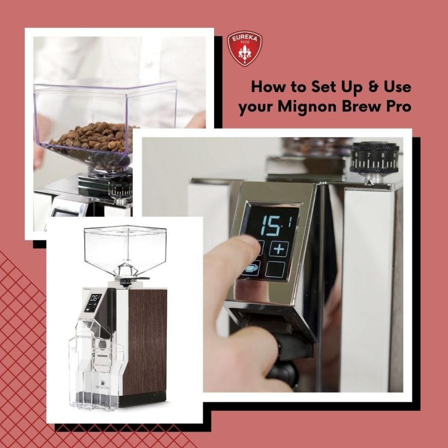 Eureka Mignon Brew Pro có màn hình cảm ứng và bộ đếm số shot cà phê đã xay