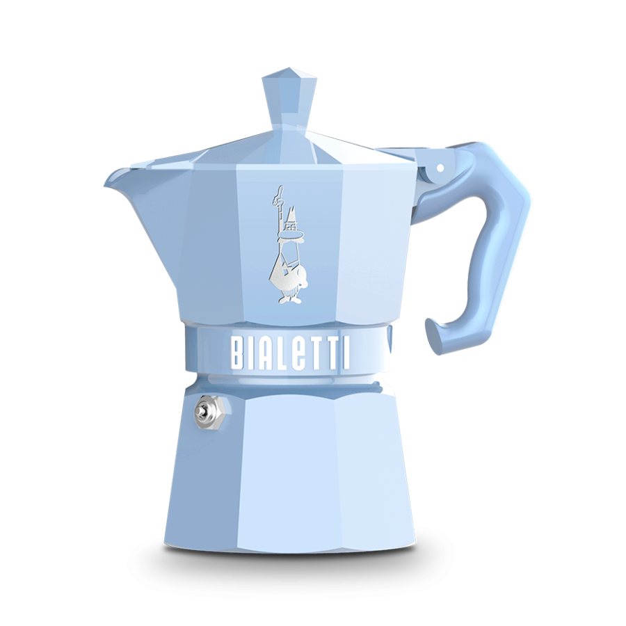 BIALETTI MOKA EXCLUSIVE LIGHT BLUE 6 CUP