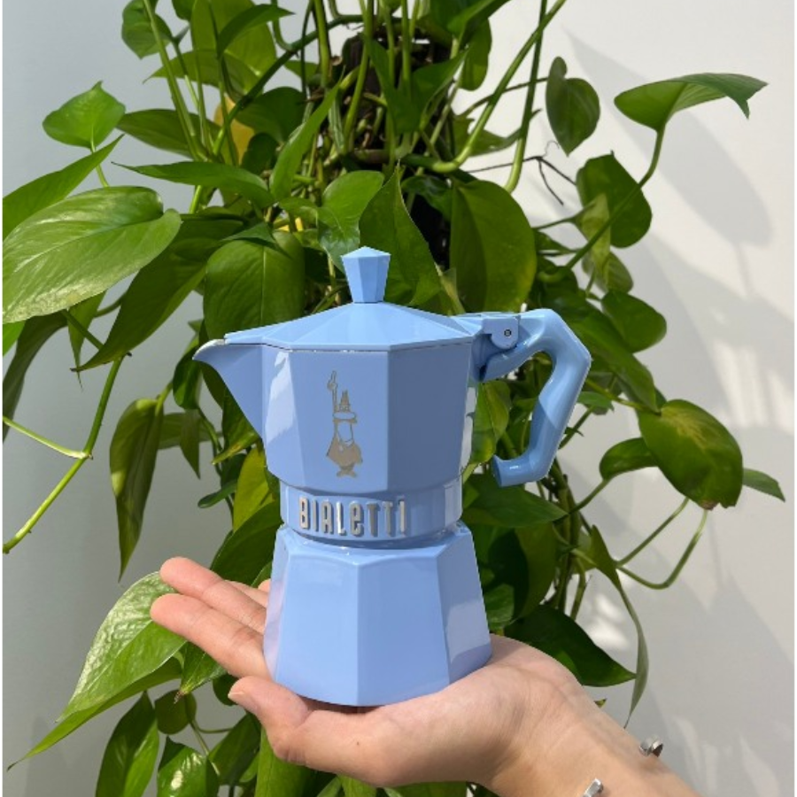 BIALETTI MOKA EXCLUSIVE LIGHT BLUE 3 CUP - Ảnh 4
